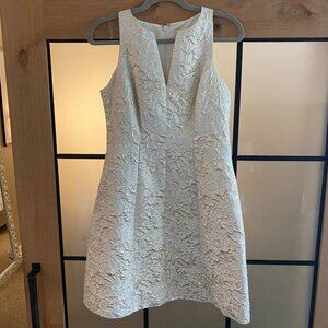 Aidan Mattox Gold Jacquard Dress